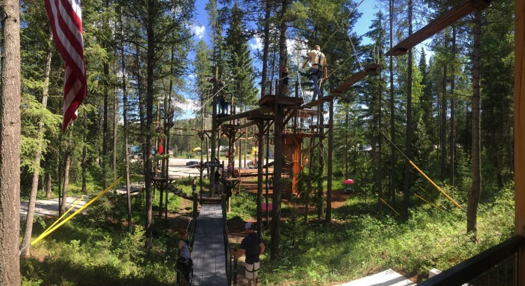 Elements of a High Ropes Course Glacier Highline Adventure Park