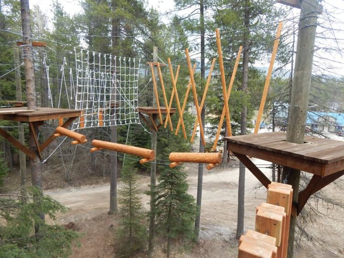 Elements of a High Ropes Course Glacier Highline Adventure Park