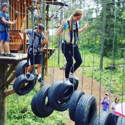 Elements of a High Ropes Course Glacier Highline Adventure Park