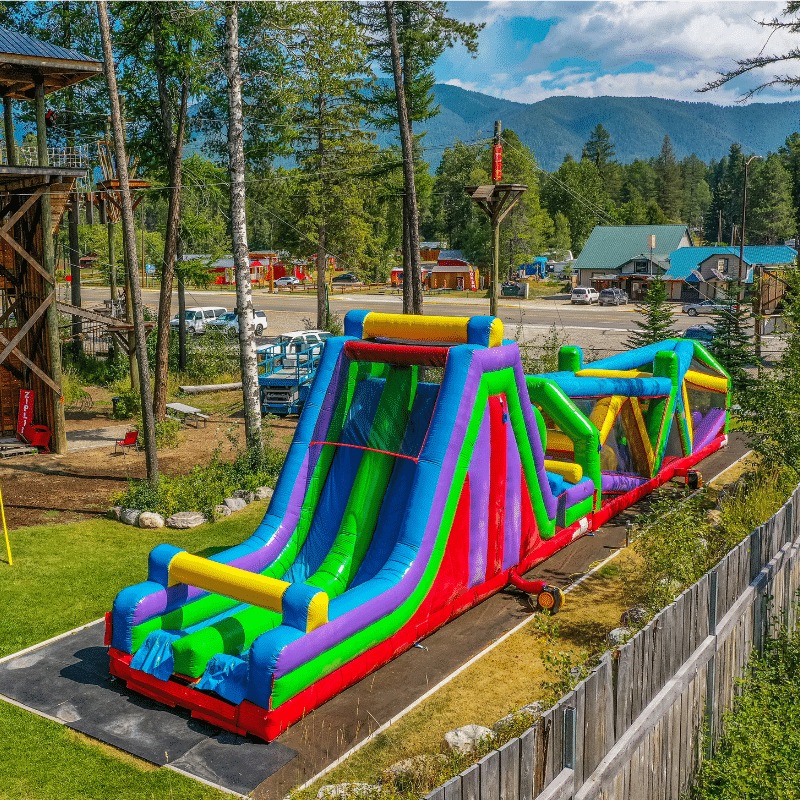 Inflatable Ground Course Near Glacier - Glacier Highline