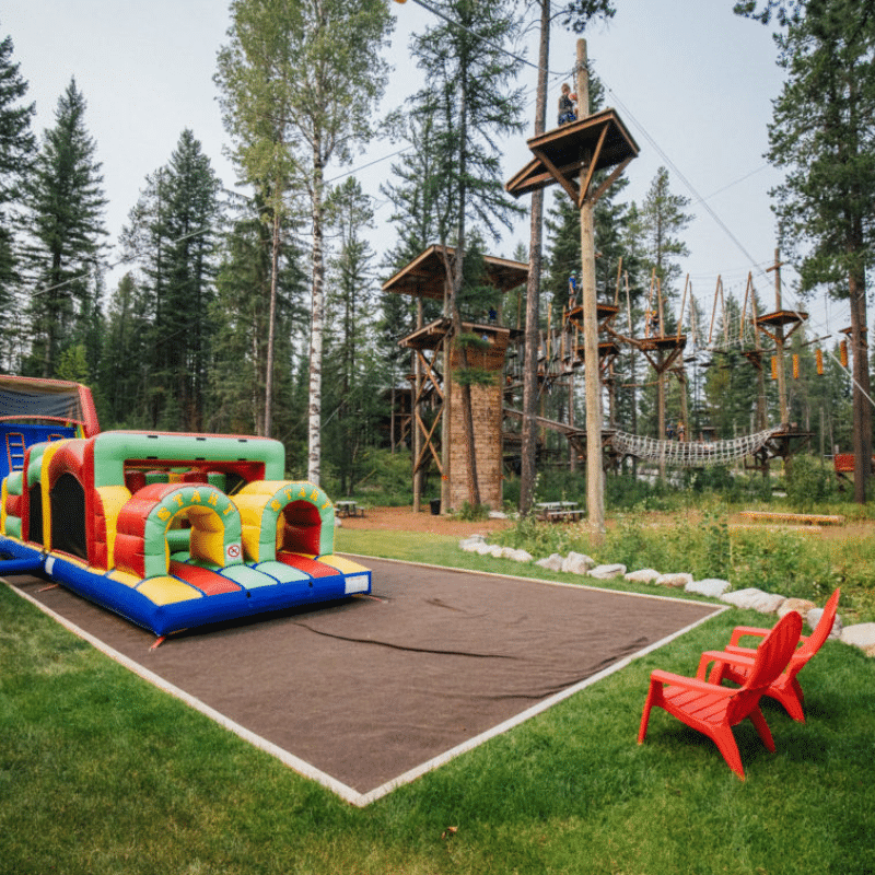 Inflatable Ground Course Near Glacier - Glacier Highline