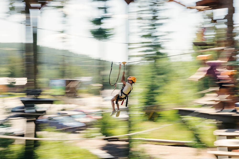 glacier ziplining at glacier highline