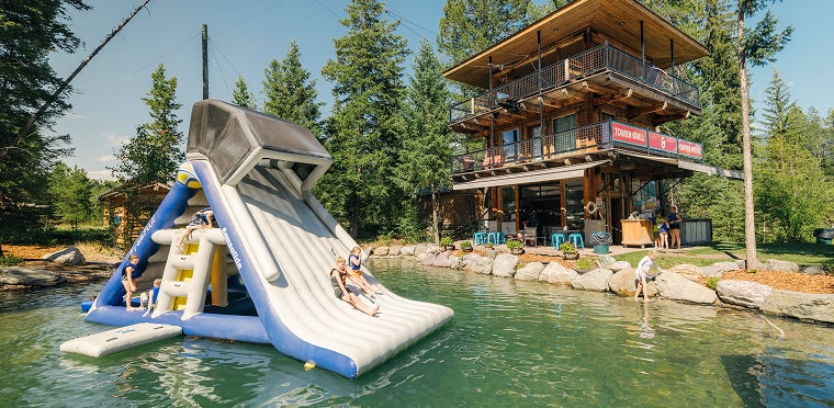 Tower Grill and Coffee House near inflatable water slide