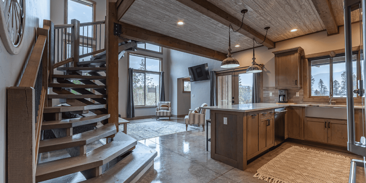 Where to stay near Glacier National Park - Fortress Condo custom build stairs