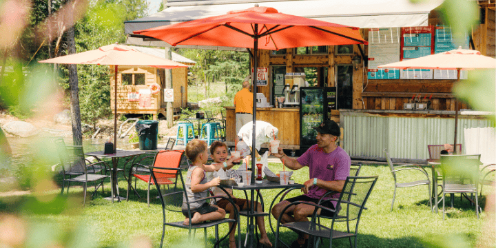 Tower Grill at Glacier Highline - outdoor dining area -west glacier restaurant
