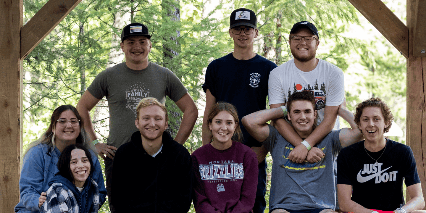 team bonding activities - Group of youth at Glacier Highline
