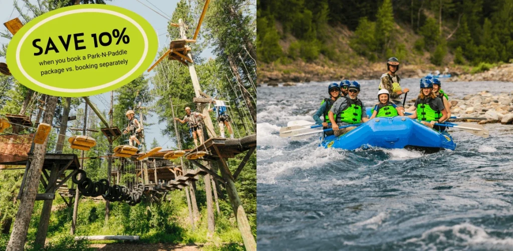 whitewater rafting and ziplining near glacier national park