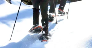 snowshoeing in montana - winter vacation