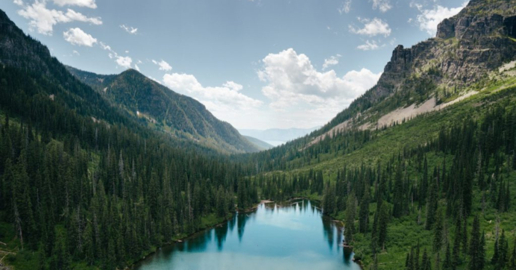 View of Glacier National Park Lake